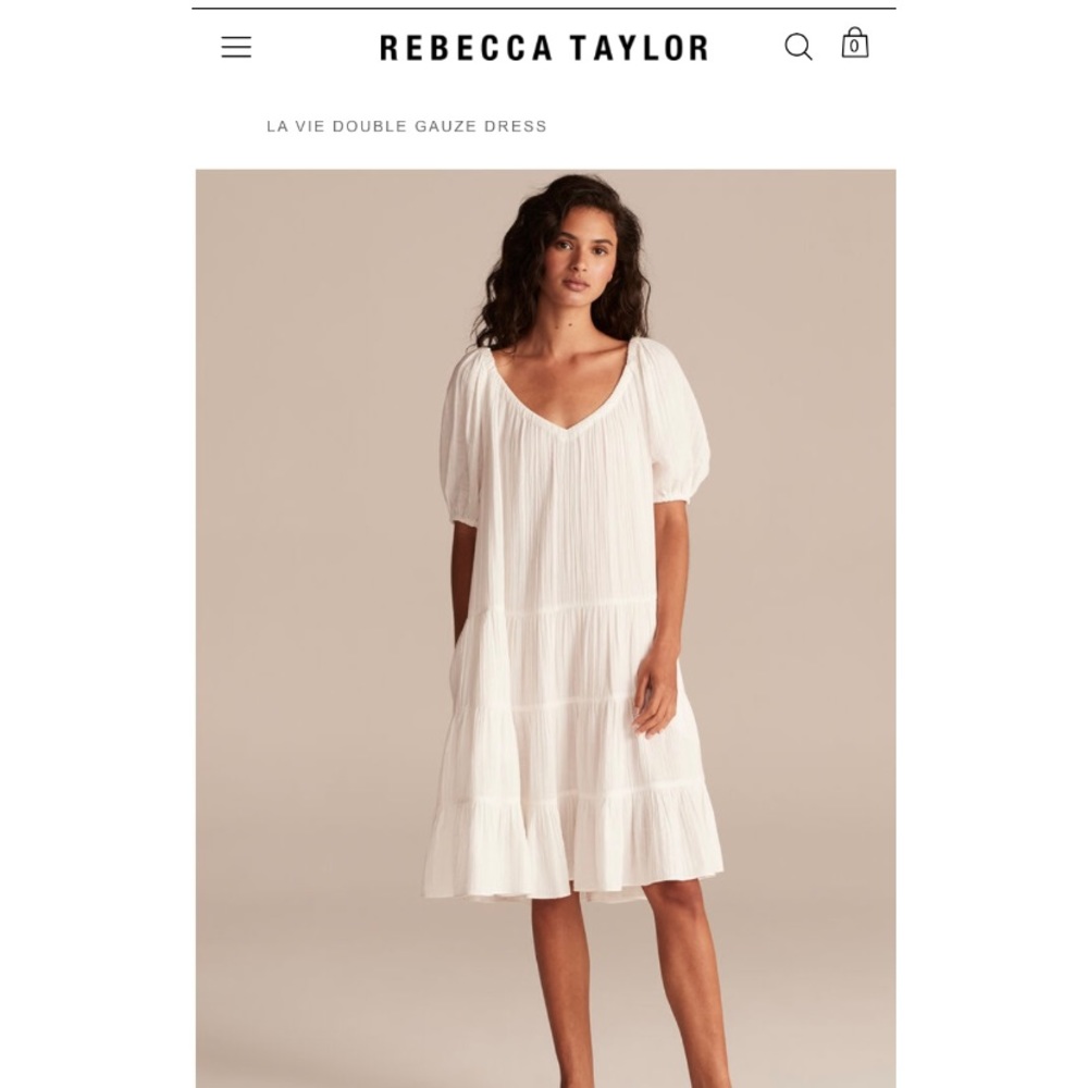 NWT Rebecca Taylor La Vie Double Gauze Dress